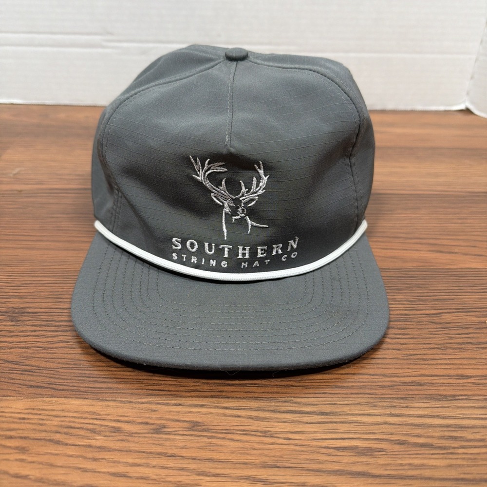 Southern String Hat Co Snapback Buck Deer Ripstop Gray Rope Trucker April